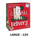 Red-Green - Front - Eurowrap Christmas Eve Personalised Gift Bag (Pack of 12)