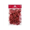 Red - Front - Eurowrap Metallic Christmas Gift Bow (Pack of 24)