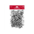 Silver - Front - Eurowrap Metallic Christmas Gift Bow (Pack of 24)