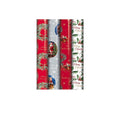 Red-White-Grey - Front - Eurowrap Traditional Christmas Gift Wrap (Pack of 42)