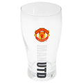 Clear - Front - Manchester United FC Official Football Crest Pint Glass