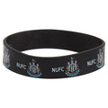 Black - Front - Newcastle United FC Official Single Rubber Football Crest Wristband
