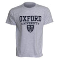 Sport Grey - Front - Mens Oxford University Print Short Sleeve Casual T-Shirt-Top