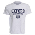 Ash - Front - Mens Oxford University Print Short Sleeve Casual T-Shirt-Top