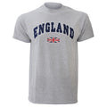 Sport Grey - Front - Mens England Union Jack Print 100% Cotton Short Sleeve Casual T-Shirt-Top