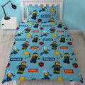 Light Blue-Black-Golden Yellow - Side - Lego Don´t Panic City Duvet Cover Set