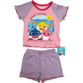 Pink-Purple - Back - Baby Shark Girls Short Pyjama Set