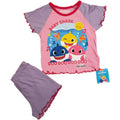 Pink-Purple - Pack Shot - Baby Shark Girls Short Pyjama Set