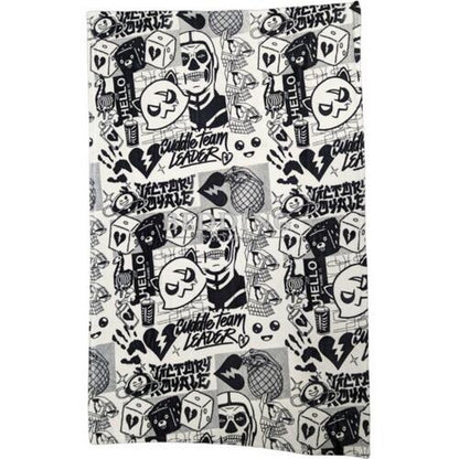 Black-White - Front - Fortnite Fanzine Fleece Reversible Blanket