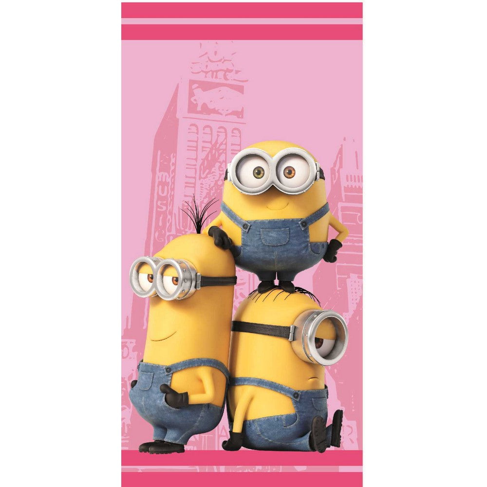 Pink-Blue-Yellow - Front - Despicable Me 3 Minions Towel
