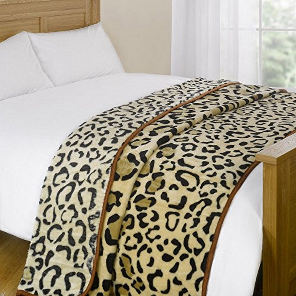 Black-Brown - Front - Dream Paws Leopard Throw