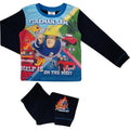 Blue-Red - Front - Fireman Sam Baby Boys Logo Long Pyjama Set
