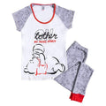 Grey-White-Red - Front - Winnie the Pooh Womens-Ladies Oh Bother No More Honey Long Pyjama Set