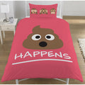 Brown-Yellow - Lifestyle - Emoji Shit Happens Duvet Cover Set