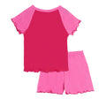 Pink - Back - Disney Princess Girls Short Pyjama Set