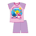 Pink - Front - Baby Shark Girls Short Pyjama Set