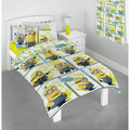 White-Yellow-Blue - Front - Despicable Me I Try Harder Minions Duvet Cover Set