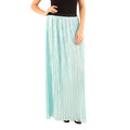 Mint Green - Front - Lili London Womens-Ladies Amalia Pleated Maxi Skirt