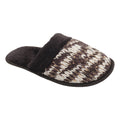 Black - Front - Slumberzzz Womens-Ladies Knitted Slip-On Slippers