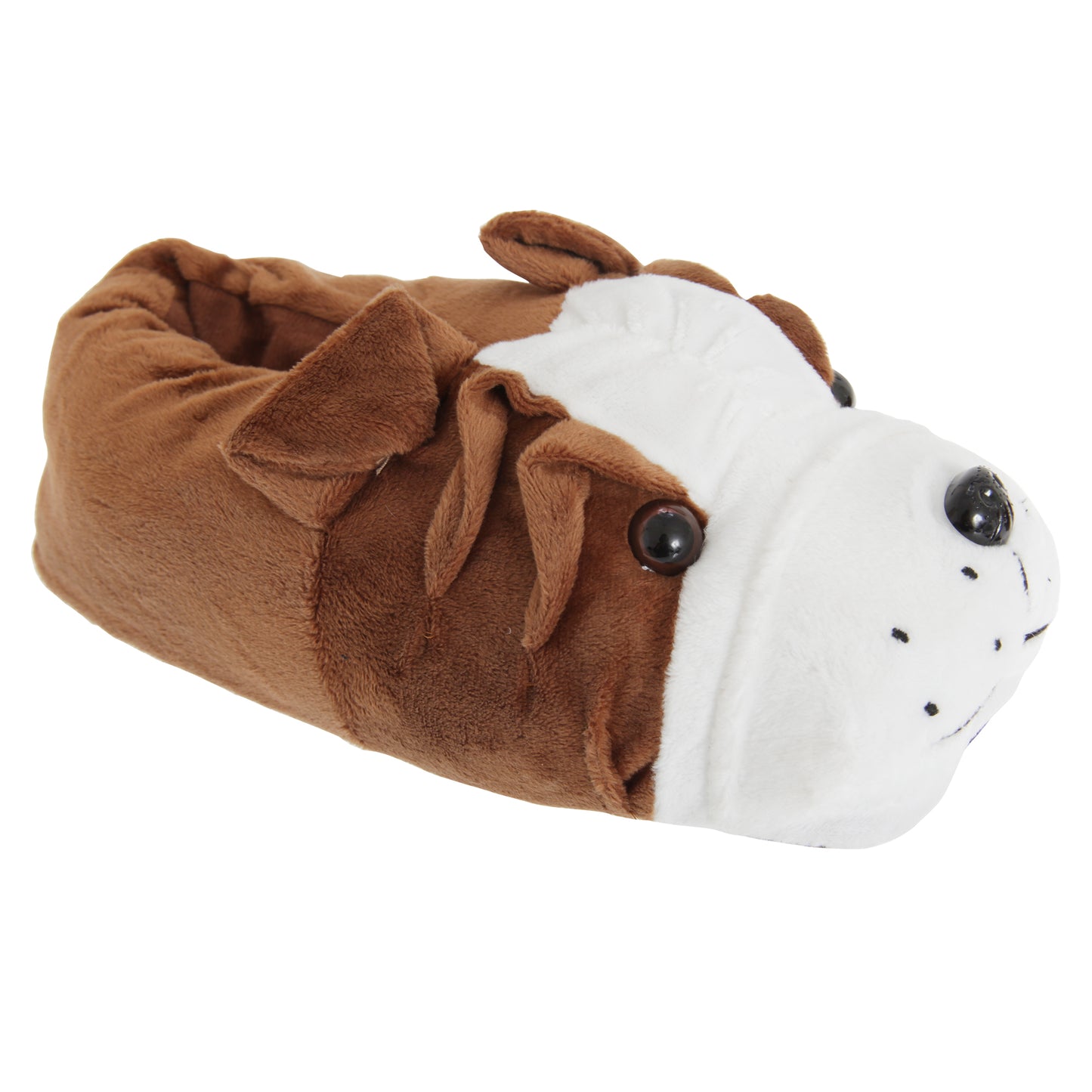 Brown - Front - Slumberzzz Mens Hypercomfy Dog Slippers