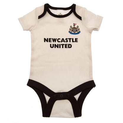 Black-White - Back - Newcastle United FC Baby Sleepsuit (Pack of 2)