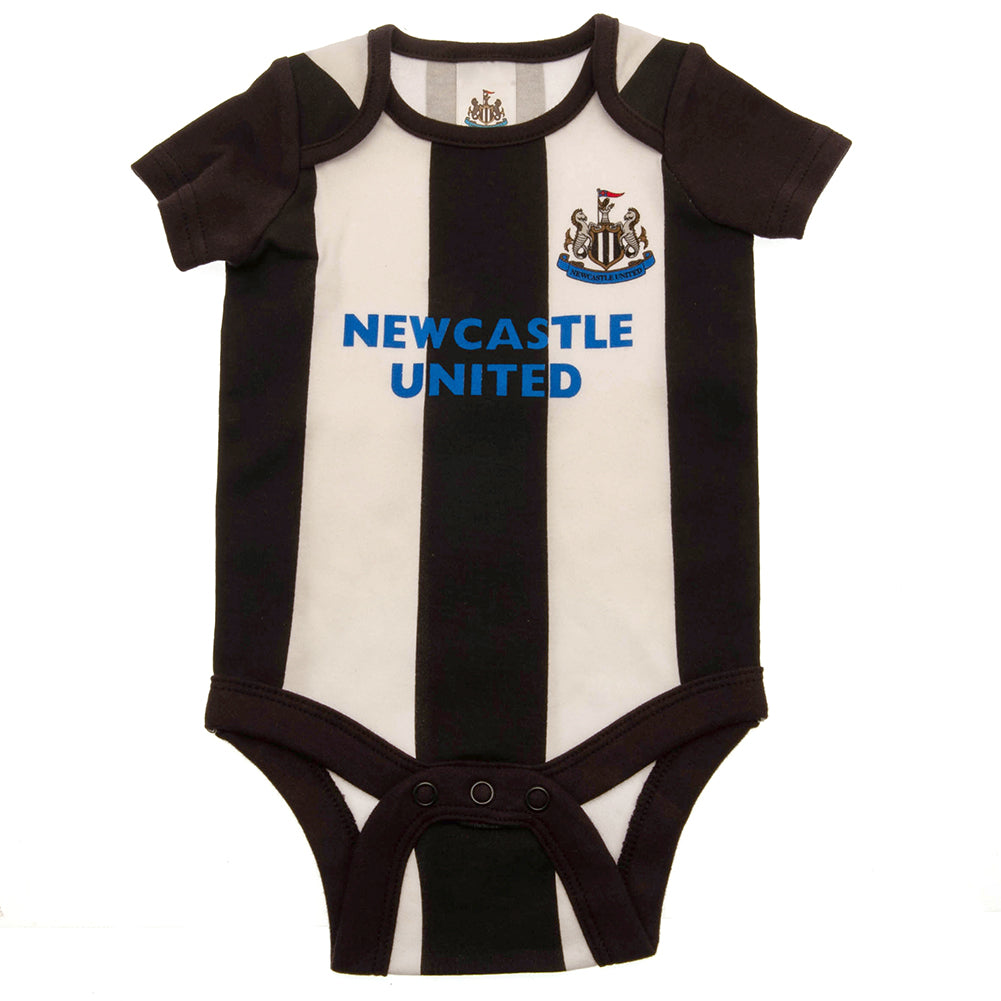 Black-White - Side - Newcastle United FC Baby Sleepsuit (Pack of 2)
