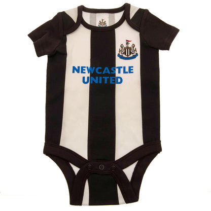 Black-White - Side - Newcastle United FC Baby Sleepsuit (Pack of 2)