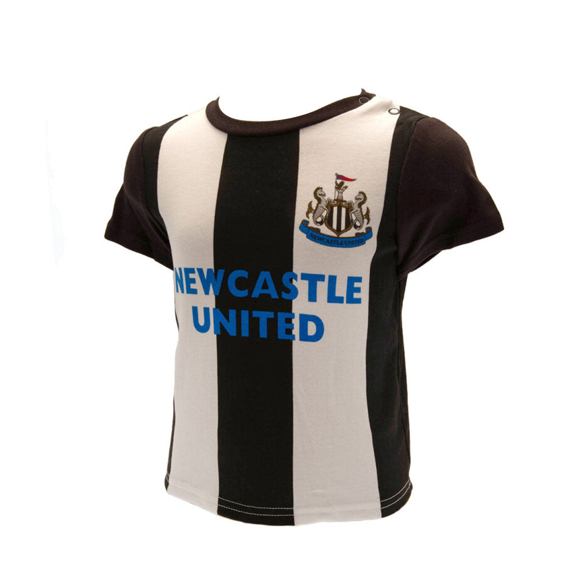 Black-White - Back - Newcastle United FC Baby Home Kit Top & Bottom Set