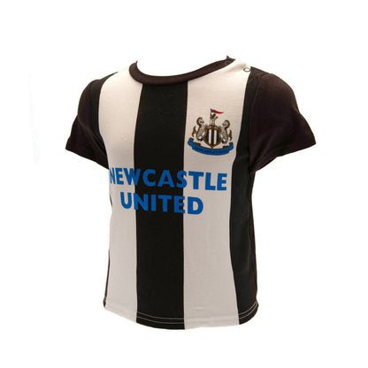 Black-White - Back - Newcastle United FC Baby Home Kit Top & Bottom Set