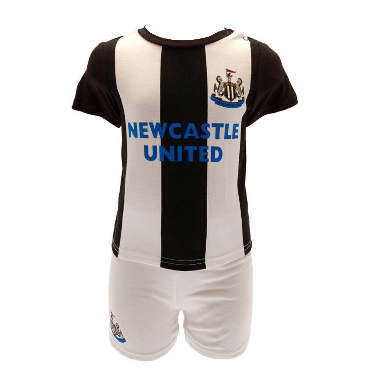 Black-White - Front - Newcastle United FC Baby Home Kit Top & Bottom Set