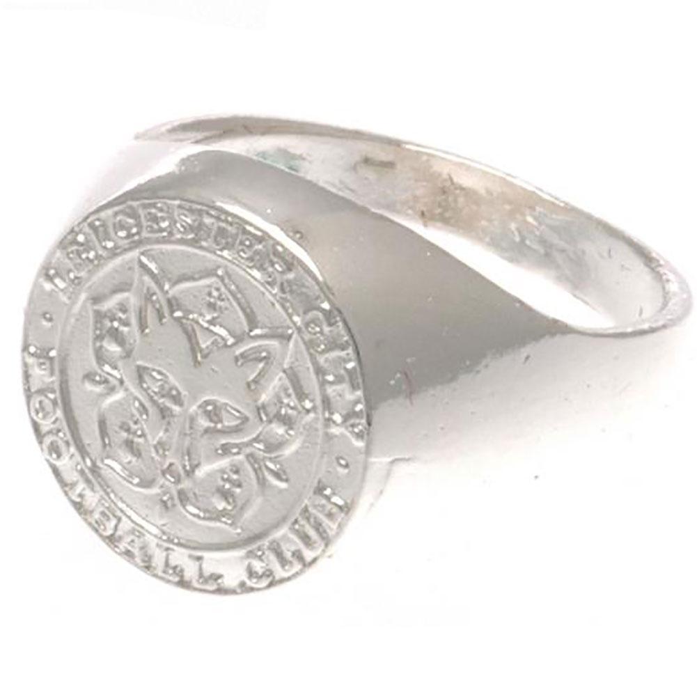 Silver - Front - Leicester City FC Silver Plated Crest Ring