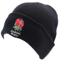 Navy - Front - England Rugby Official Adults Unisex Turn Up Knitted Hat