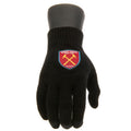Black - Back - West Ham United FC Official Junior Knitted Gloves