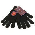 Black - Side - West Ham United FC Official Junior Knitted Gloves