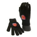Black - Front - West Ham United FC Official Junior Knitted Gloves
