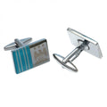 Silver - Front - Manchester City FC Stripes Cufflinks