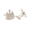 Silver - Front - Newcastle United FC Silver Plated Crest Cufflinks