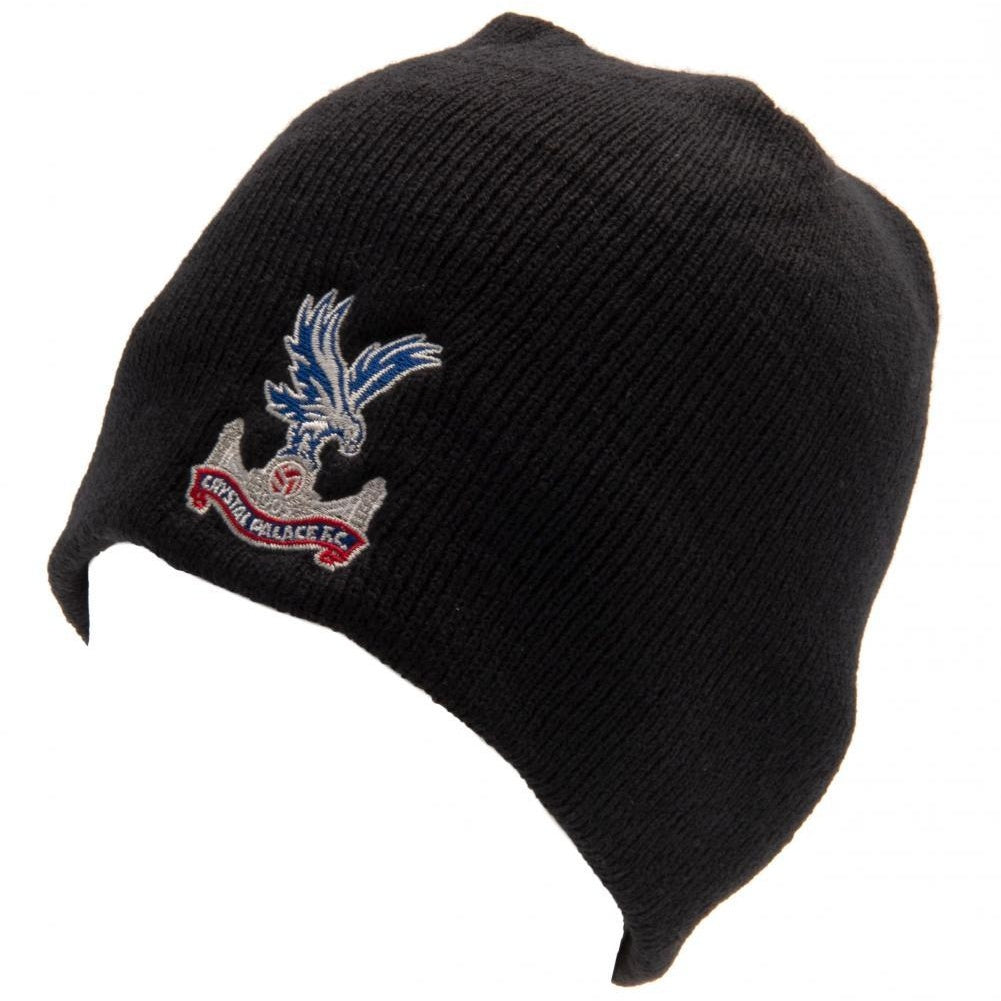 Black - Front - Crystal Palace FC Adults Unisex 47 Knitted Hat