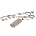 Silver - Front - Leicester City FC Narrow Dog Tag And Chain