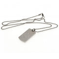 Silver - Front - Newcastle United FC Engraved Dog Tag And Chain