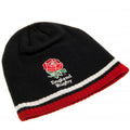 Black-White-Red - Back - England RFU Knitted Dome Hat