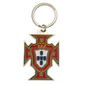 Red-Gold - Front - FPF Portugal Crest Keyring