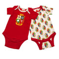 Red-White - Front - British & Irish Lions Baby Bodysuit (Pack of 2)