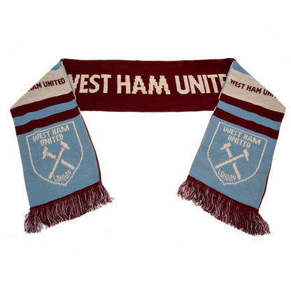 Claret Red-Sky Blue-White - Lifestyle - West Ham United FC 1895 Scarf