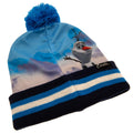 Navy Blue-Blue-White - Side - Frozen II Childrens-Kids Bobble Hat And Gloves Set
