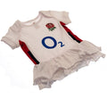 White-Blue-Red - Back - England RFU Baby Crest Tutu Skirt Bodysuit