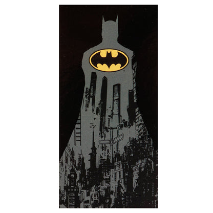 Black-Yellow - Front - Batman Silhouette Beach Towel