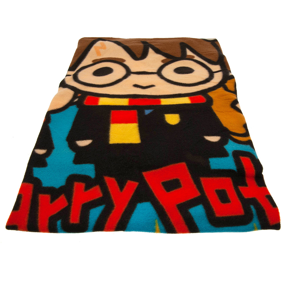 Blue-White-Yellow - Front - Harry Potter Fleece Chibi Blanket