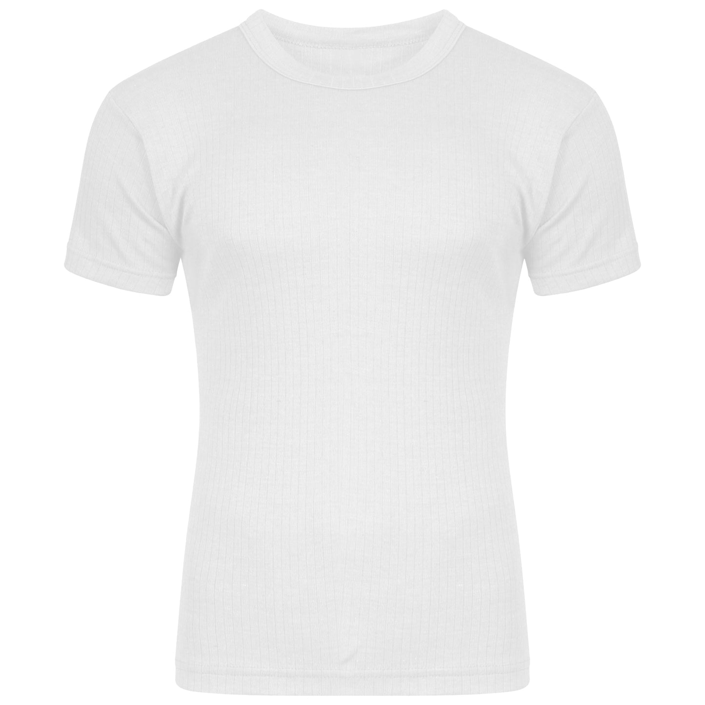 White - Front - FLOSO Mens Thermal Underwear Short Sleeve T-Shirt Vest Top (Standard Range)