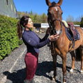 Burgundy - Back - John Whitaker Womens-Ladies Legend Horse Riding Tights